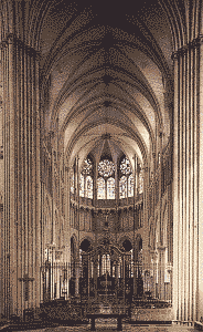 Chor, Auxerre, Kathedrale;
Klick: Bild 373kB: Großbild