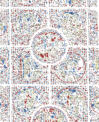 Klick: Bild 224kB: Chartres, Kathedrale,
Fenster n&ouml;rdliches Seitenschiff des
Langhauses