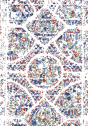 Klick: Bild 224kB: Chartres, Kathedrale, Chorumgang - Karlsfenster