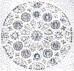 Klick: Bild 269kB: Chartres, Kathedrale, Rose der S&uuml;dquerschiffassade