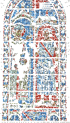 Klick: Bild 184kB: Chartres, Kathedrale, Obergadenfenster des S&uuml;dquerschiffs