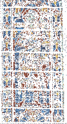 Klick: Bild 190kB: Chartres, Kathedrale, Obergadenfenster des Langhauses