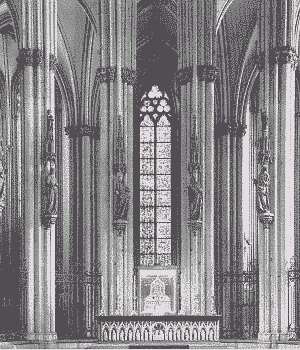 Köln, Dom, Chor 1248-1322 mit dem Dreikönigenschrein in der Mitte