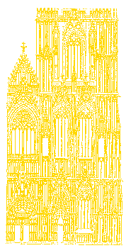 K&ouml;ln, Dom, Ausschnitt aus dem Westturm;
Klick: Bild 245kB: K&ouml;ln, Ausschnitt aus dem Westturm (Schwarzwei&szlig;zeichnung)