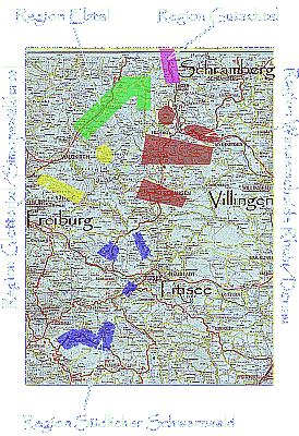 Südlicher Bereich mit 5 Hofregionen