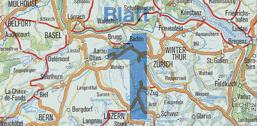 Übersichtskarte Nordschweiz