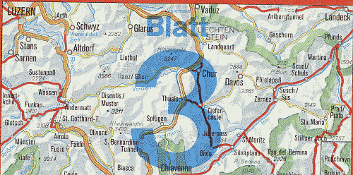 Übersichtskarte Ostschweiz