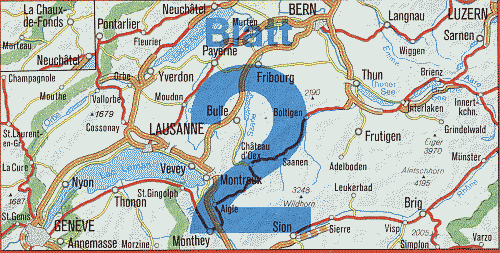 Übersichtskarte Westschweiz