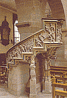 Klick: Aufgang der gotischen Kanzel 84kB (gescannt von einer Postkarte)