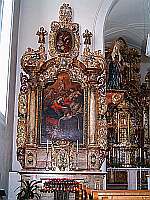 Klick: Linker Seitenaltar von Schupp (Gemälde: Glückher ca. 1703) 357kB
