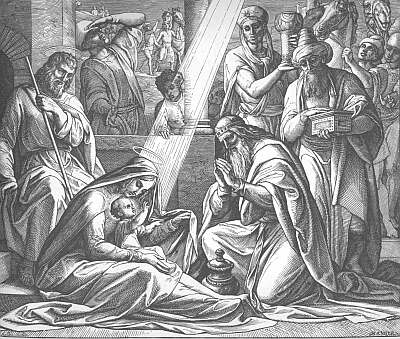 ,,Anbetung der Weisen aus dem Morgenland
v. J. S. v. Carolsfeld aus ,,Die Bibel in Bildern